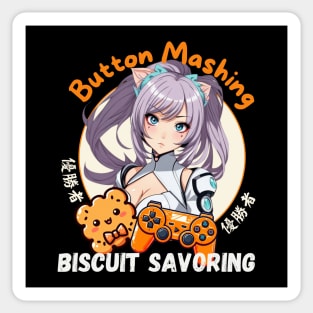 Gamer Girl Biscuits smash Sticker